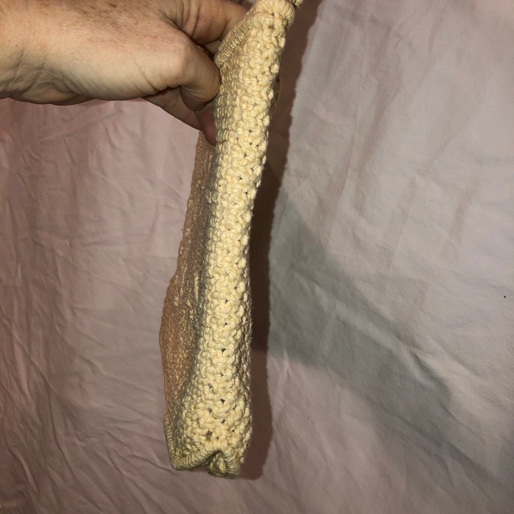 Intercontinental Vintage Offwhite Macrame Boho Ba… - image 3